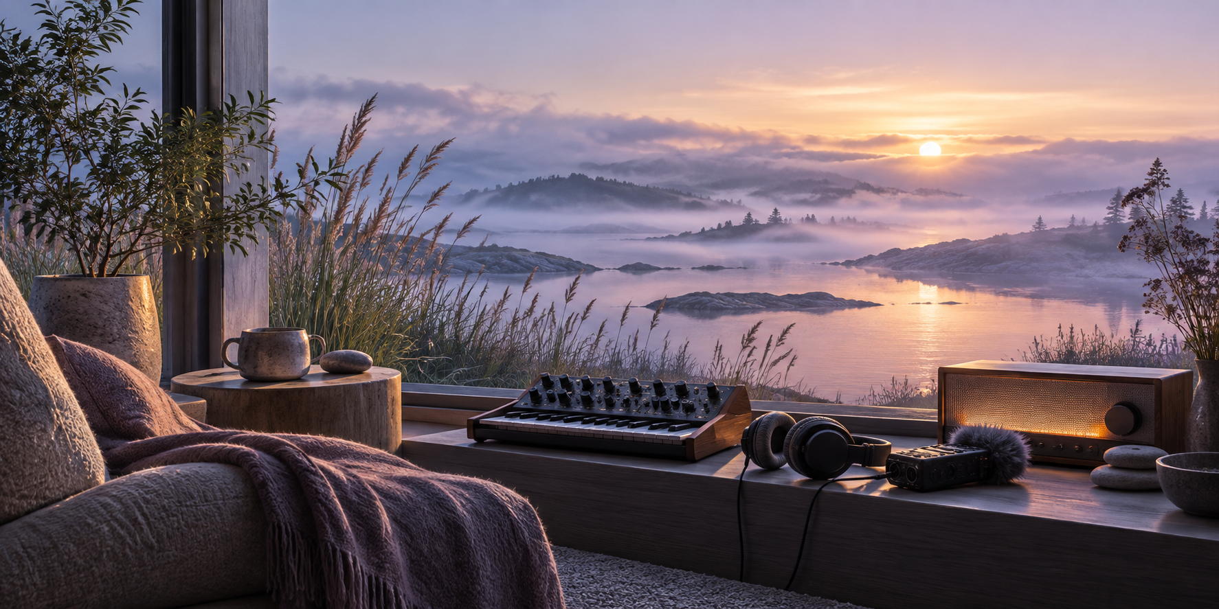 Ambient music editorial artwork