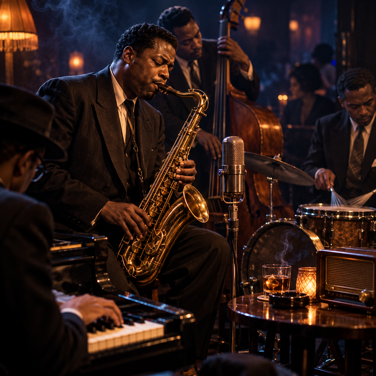 Bebop music editorial artwork