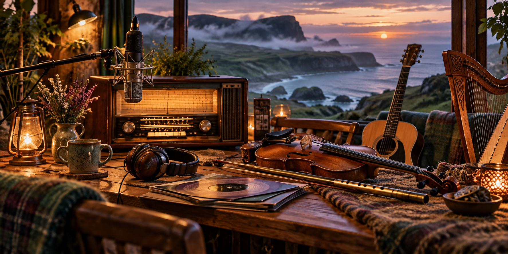 Celtic music editorial artwork
