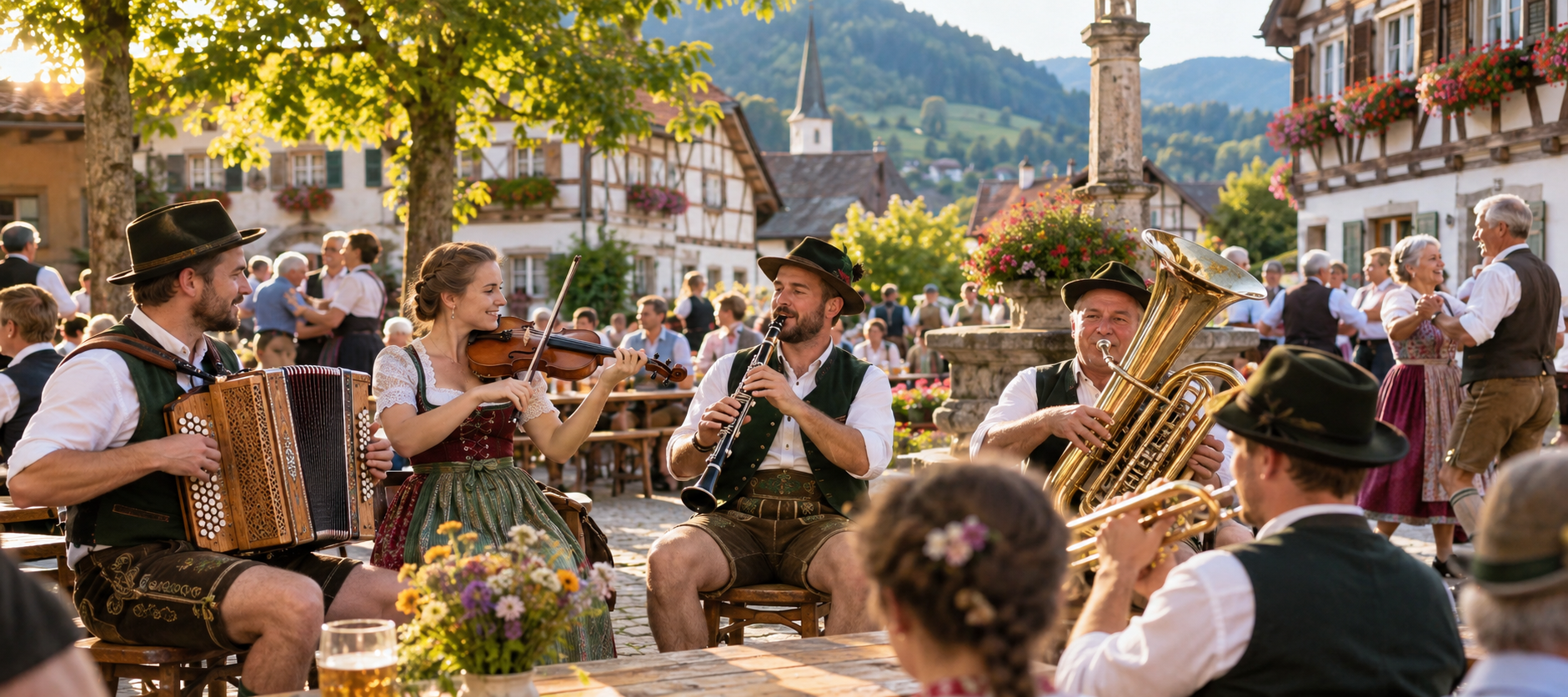 German Folklore music editorial artwork