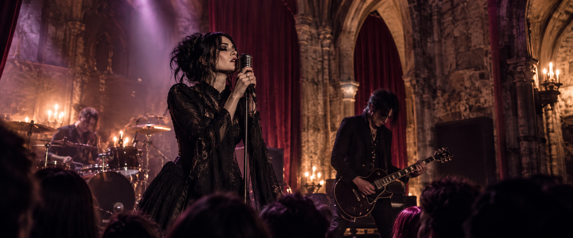 Gothic music editorial artwork