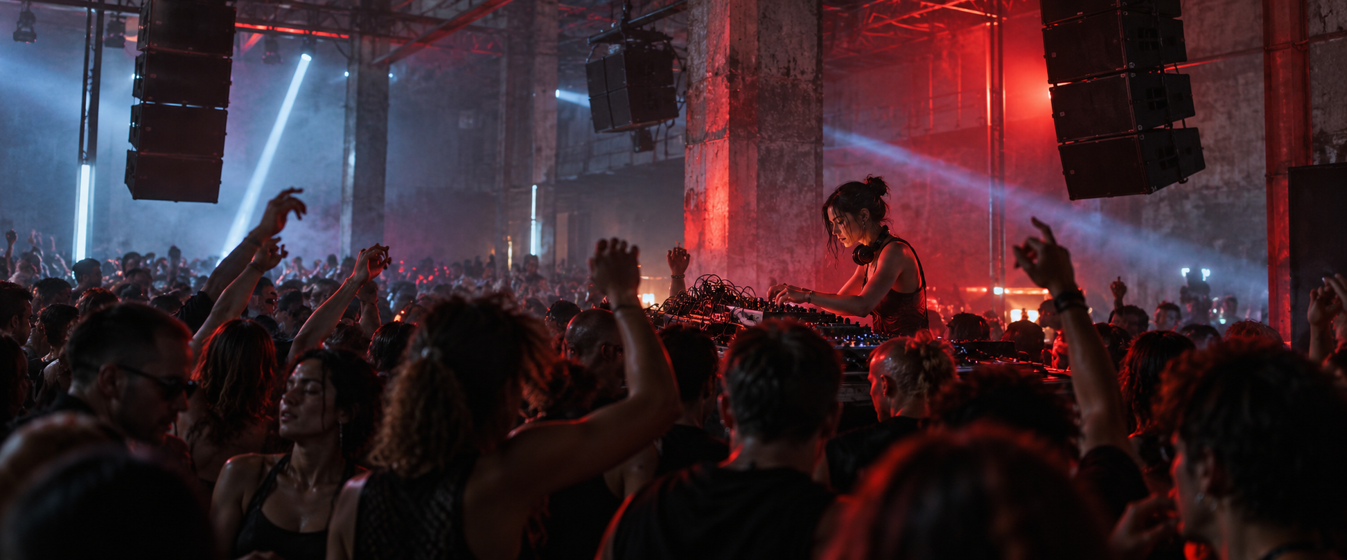 Techno music editorial artwork